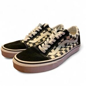 Vans Old Skool Checkerboard Low-Top Sneakers - Black & White